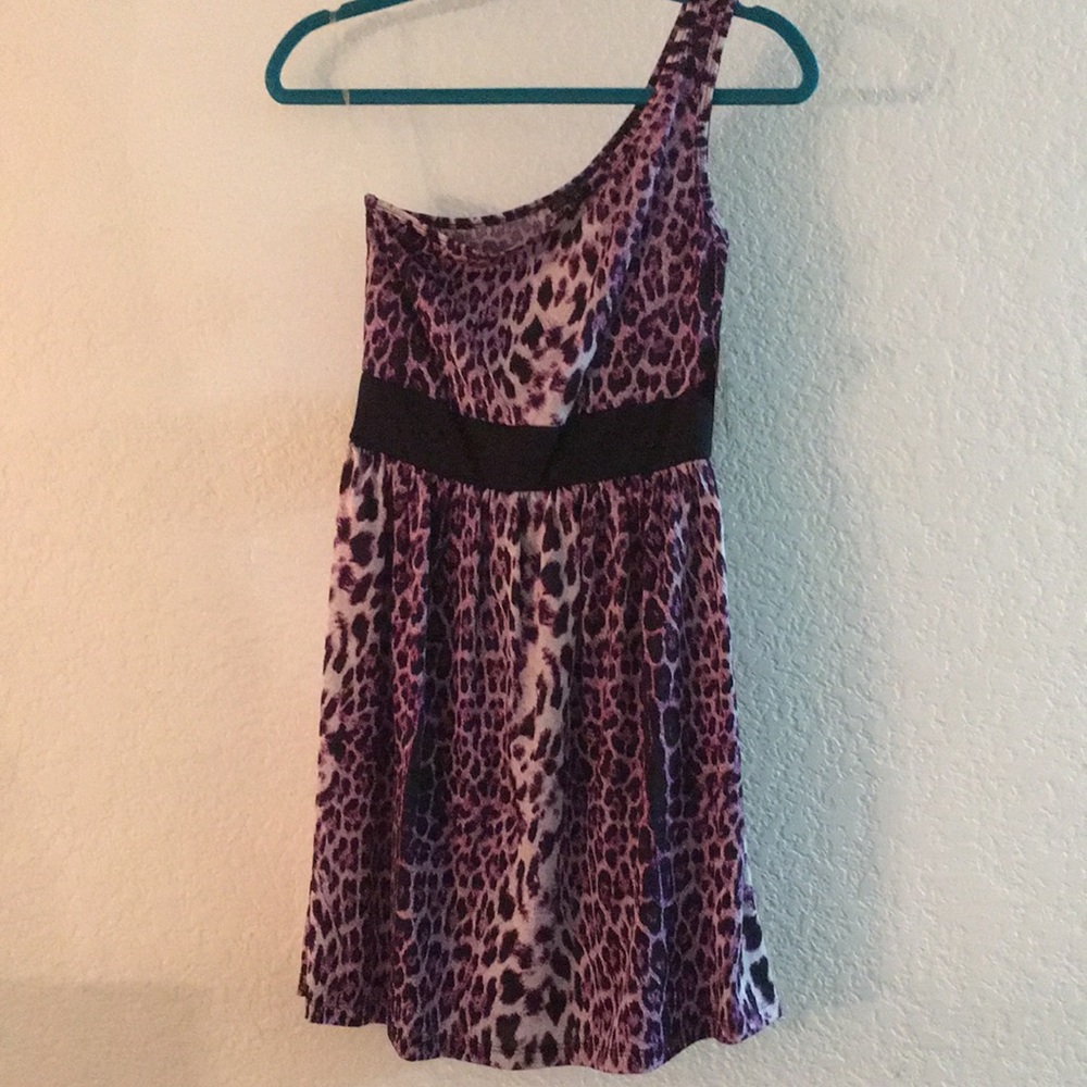 Purple cheetah print dress